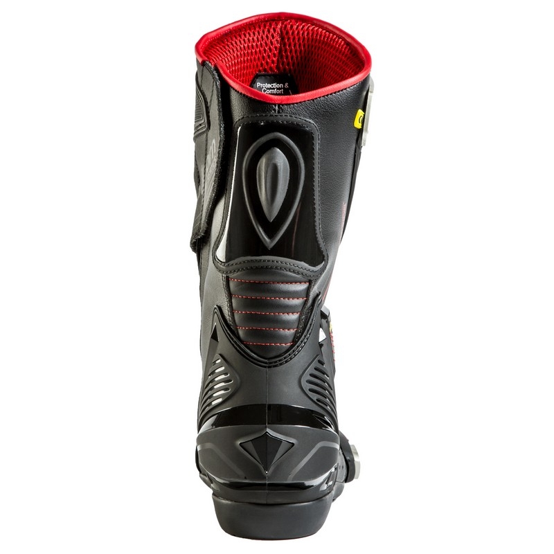 Buty motocyklowe Rebelhorn Piston II CE czarno-fluo czerwone wyprzedaż