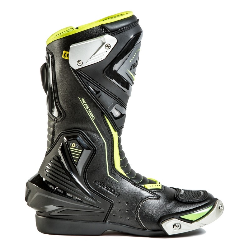 Buty motocyklowe Rebelhorn Piston II CE czarno-fluo żółte wyprzedaż