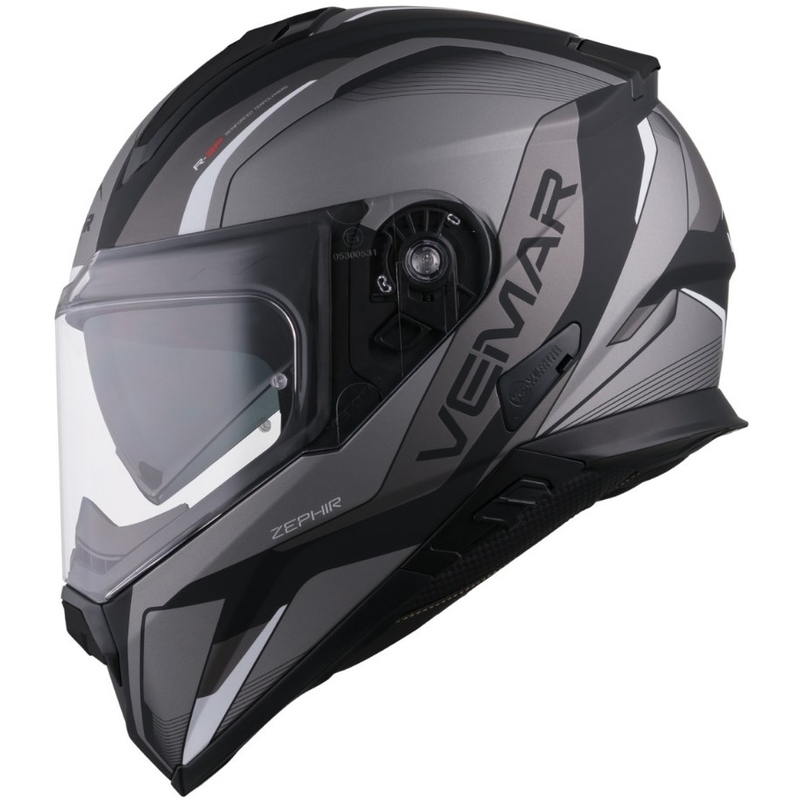 Integralny kask motocyklowy Vemar Zephir Lunar czarno matowy-biało-srebrny wyprzedaż