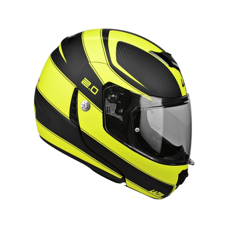 Přilba Lazer Monaco Evo - 2.0 Pure Carbon černo-fluo žlutá