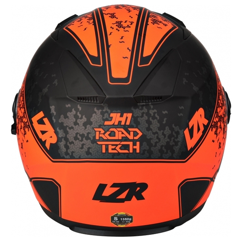 Otwarty kask motocyklowy Lazer JH-1 Road Tech czarno-fluo czerwony wyprzedaż