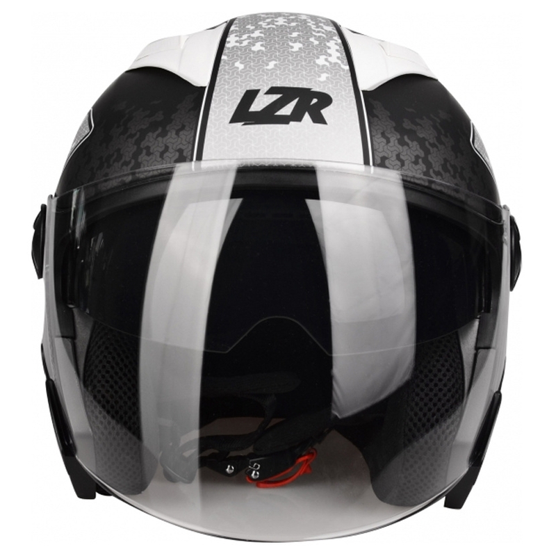 Otwarty kask motocyklowy Lazer JH-1 Road Tech czarno-biało matowy wyprzedaż
