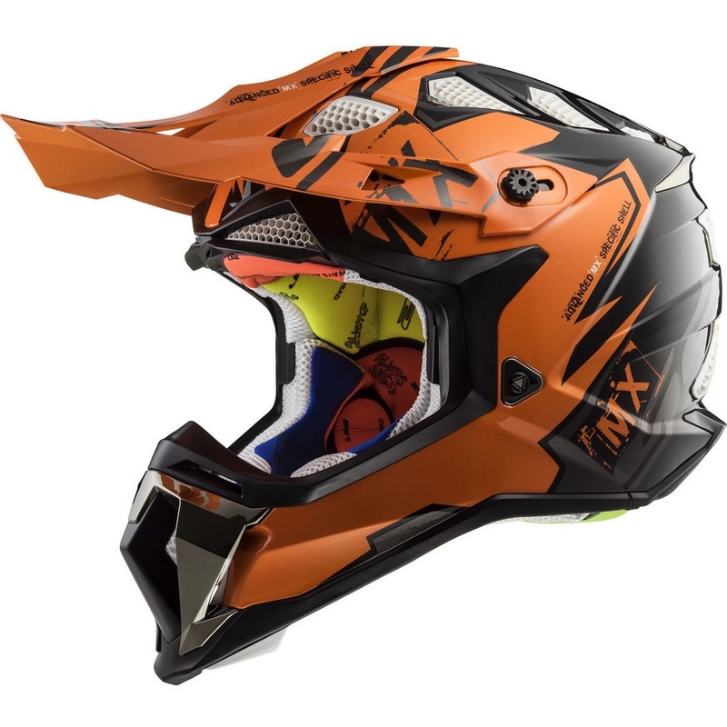 Motocrossowy kask LS2 MX470 Subverter Emperor czarno-pomarańczowy wyprzedaż
