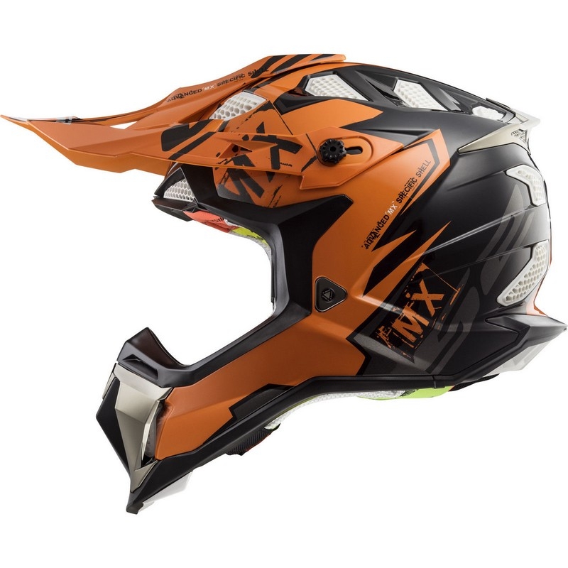Motocrossowy kask LS2 MX470 Subverter Emperor czarno-pomarańczowy wyprzedaż
