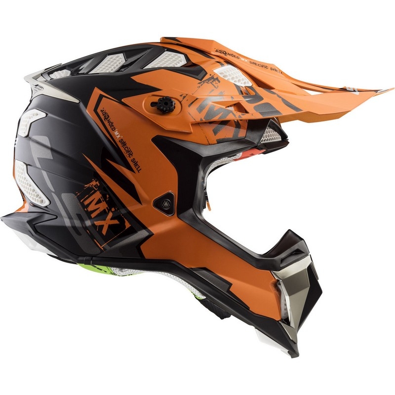 Motocrossowy kask LS2 MX470 Subverter Emperor czarno-pomarańczowy wyprzedaż