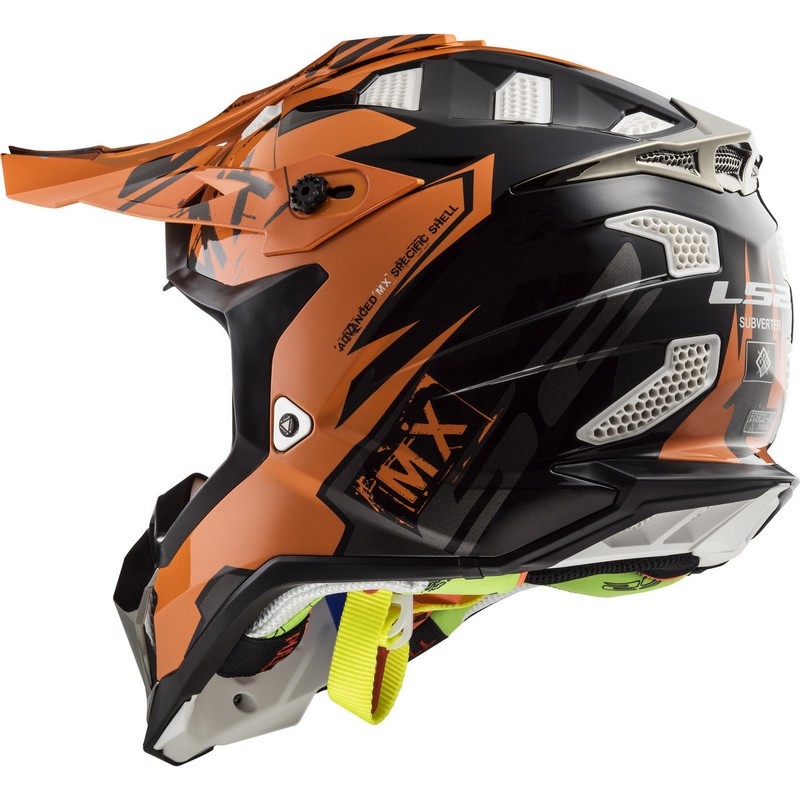 Motocrossowy kask LS2 MX470 Subverter Emperor czarno-pomarańczowy wyprzedaż