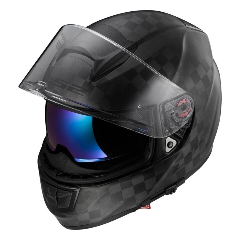 Integralny kask motocyklowy LS2 FF397 Vector Solid Carbon czarny matowy wyprzedaż