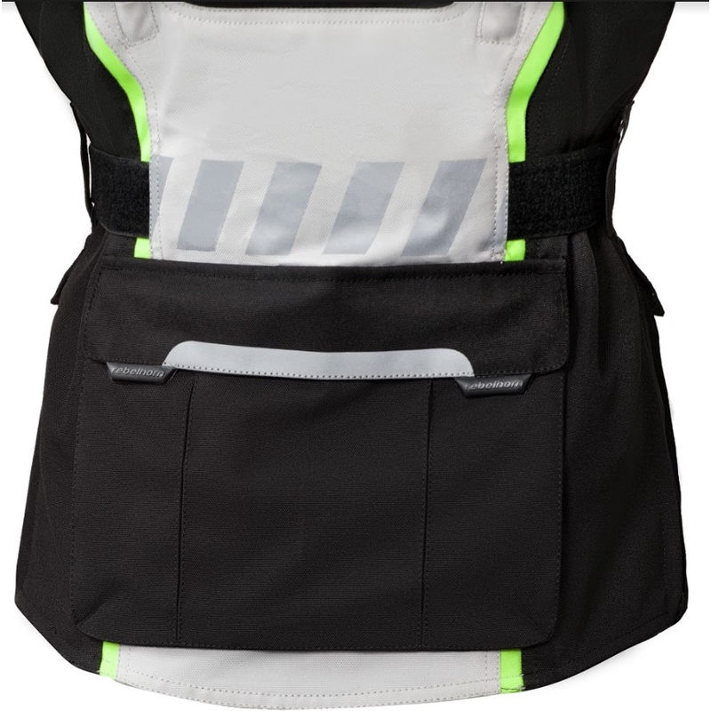 Damska kurtka motocyklowa Rebelhorn Hiker II czarno-szaro-fluo żółta wyprzedaż