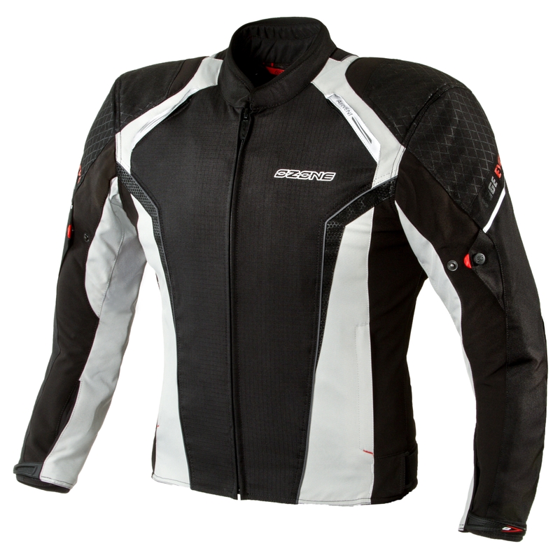 Kurtka motocyklowa Ozone Edge Evo czarno-szara wyprzedaż
