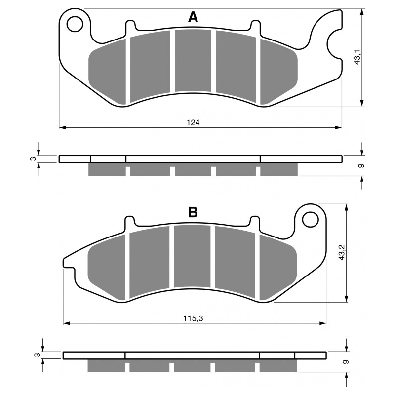 Brake pads GOLDFREN S3