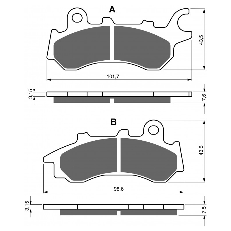 Brake pads GOLDFREN S3