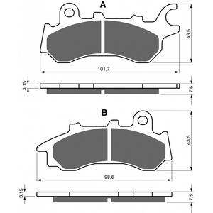 Brake pads GOLDFREN 398 S33 STREET FRONT