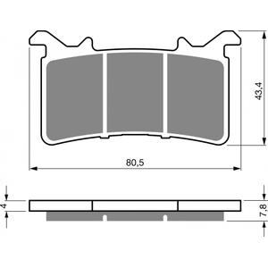 Brake pads GOLDFREN 415 GP6