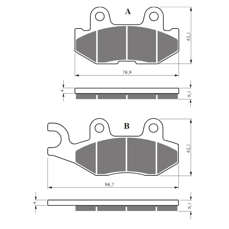 Brake pads GOLDFREN K5