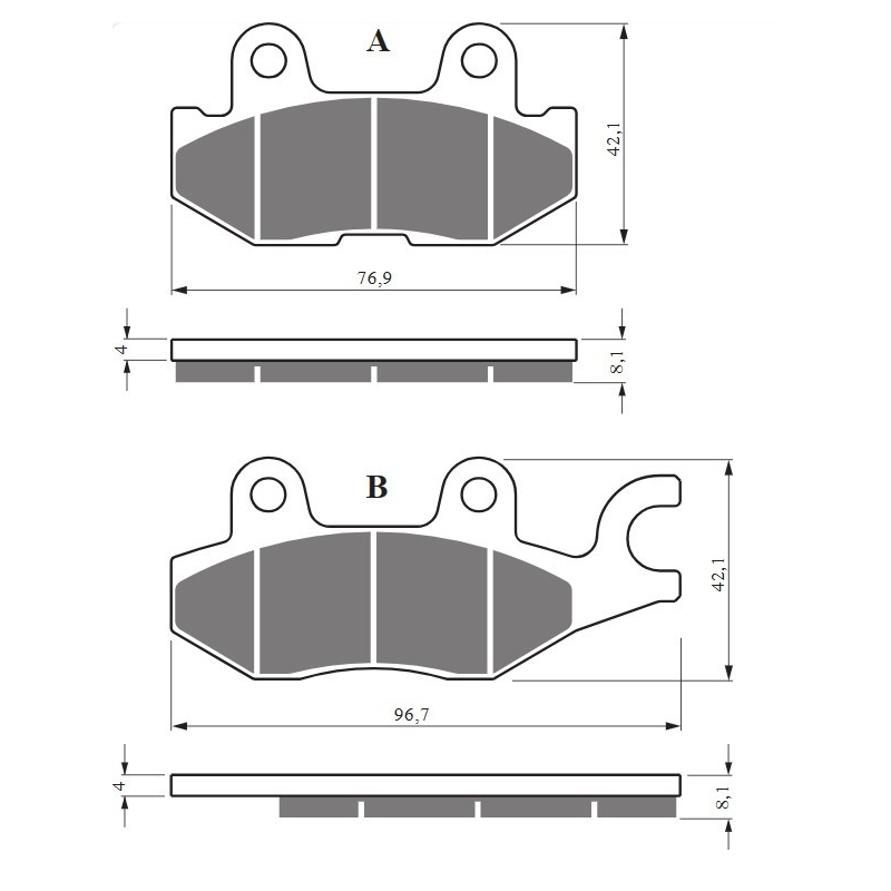 Brake pads GOLDFREN K5