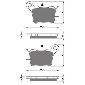 Brake pads GOLDFREN 416 S33 OFF-ROAD REAR