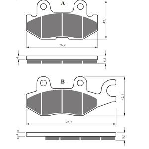 Brake pads GOLDFREN 427 S33 OFF-ROAD REAR