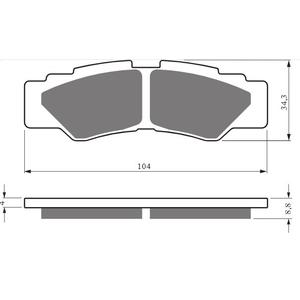 Brake pads GOLDFREN 433 S33 OFF-ROAD REAR