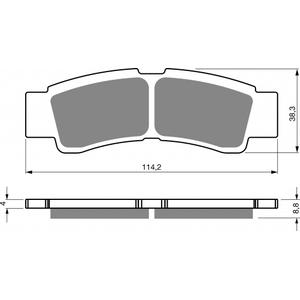 Brake pads GOLDFREN 412 S33 STREET FRONT