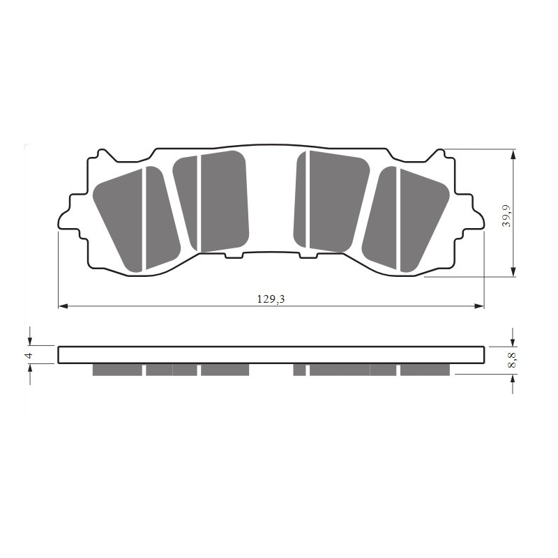 Brake pads GOLDFREN S33 STREET FRONT