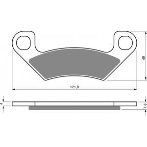 Brake pads GOLDFREN 408 S33 STREET REAR