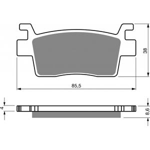 Brake pads GOLDFREN 411 S33 STREET REAR