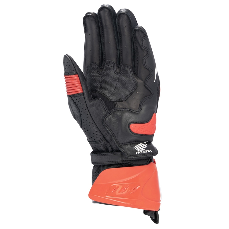Rękawice motocyklowe Alpinestars GP PRO R 3 Honda czarno-czerwone fluo-niebiesko-białe