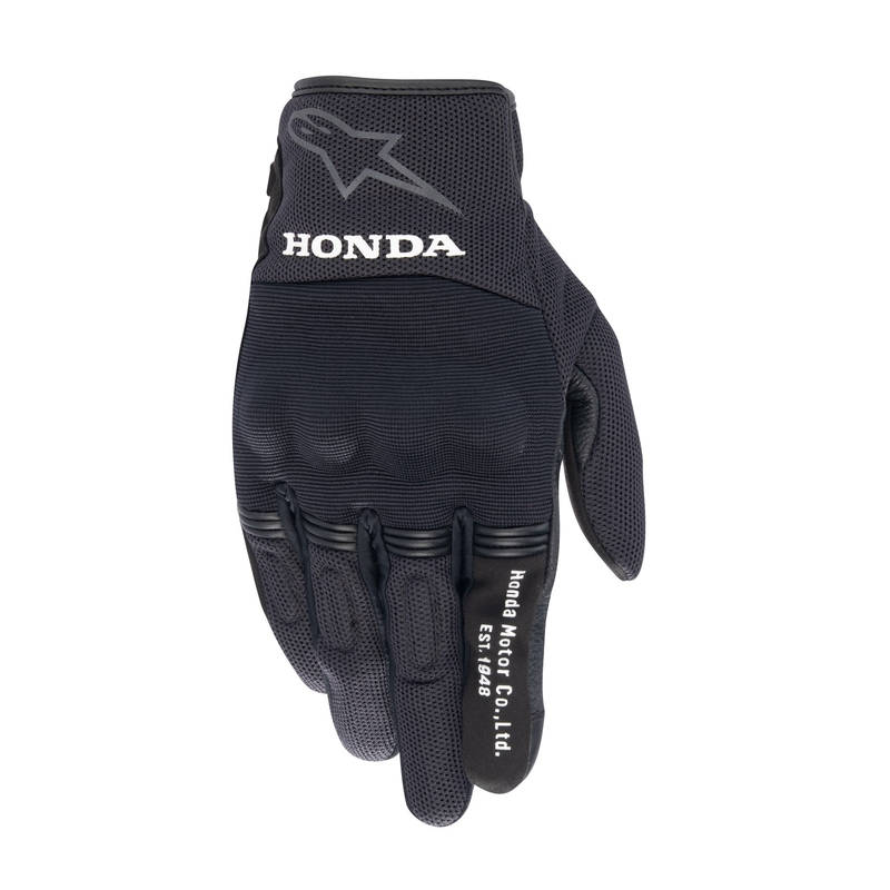 Rękawice motocyklowe Alpinestars Copper Honda kolekcja 2024 czarno-szare