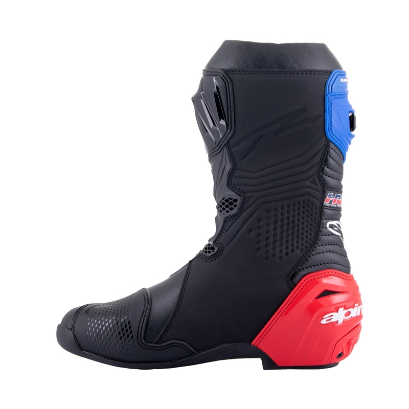 Buty motocyklowe Alpinestars Supertech R Honda czarno-czerwone fluo-niebiesko-białe