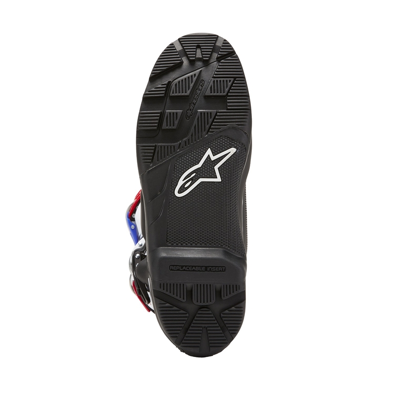 Buty motocyklowe Alpinestars Tech 7 Enduro Drystar Honda Kolekcja 2024 Czarno-niebiesko-biało-czerwony