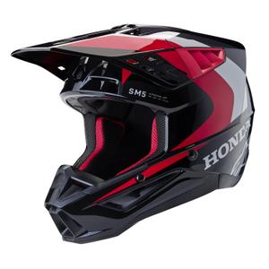 Kask motocrossowy Alpinestars S-M5 Honda 2024 czarno-czerwono-szary
