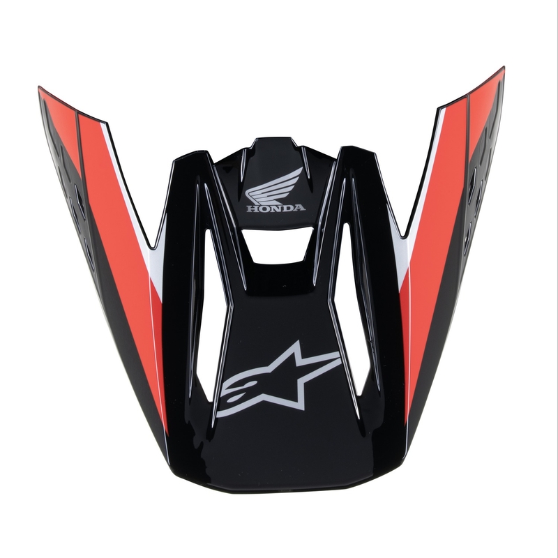 Daszek do kasku Alpinestars S-M5 Honda collection czarno-czerwono-szary