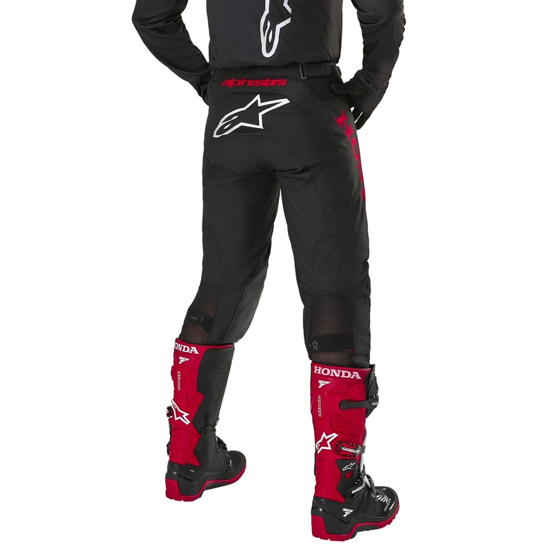Spodnie motocrossowe Alpinestars Racer Iconic Honda Collection w kolorze czarno-czerwonym