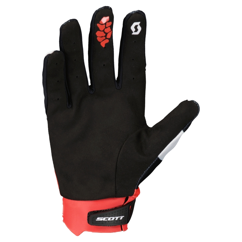Rękawice motocrossowe SCOTT EVO RACE biało-czerwone