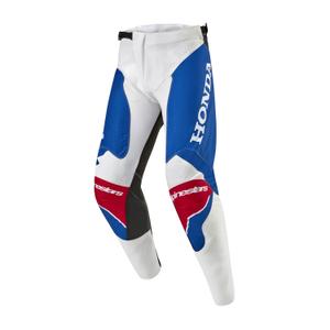 Spodnie motocrossowe Alpinestars Racer Iconic Honda 2024 biało-niebiesko-czerwono-czarne
