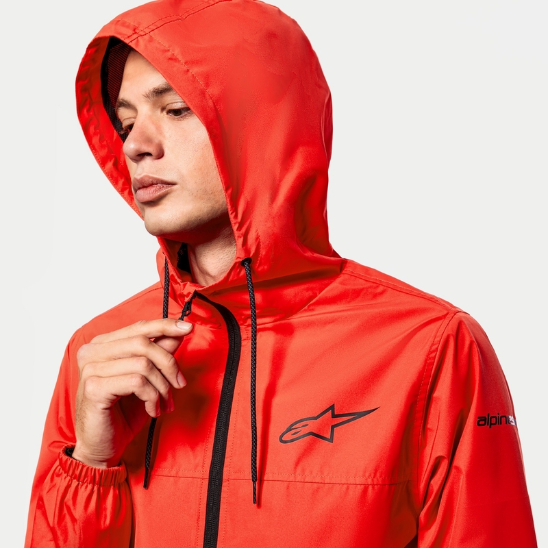 Kurtka Alpinestars Treq Windbreaker czerwona fluo-czarna