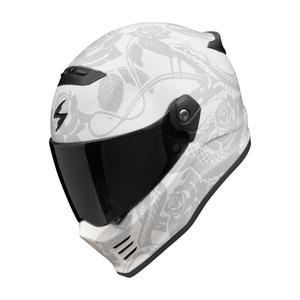 Integralny kask motocyklowy Scorpion Covert FX Dragon matowy szaro-srebrny