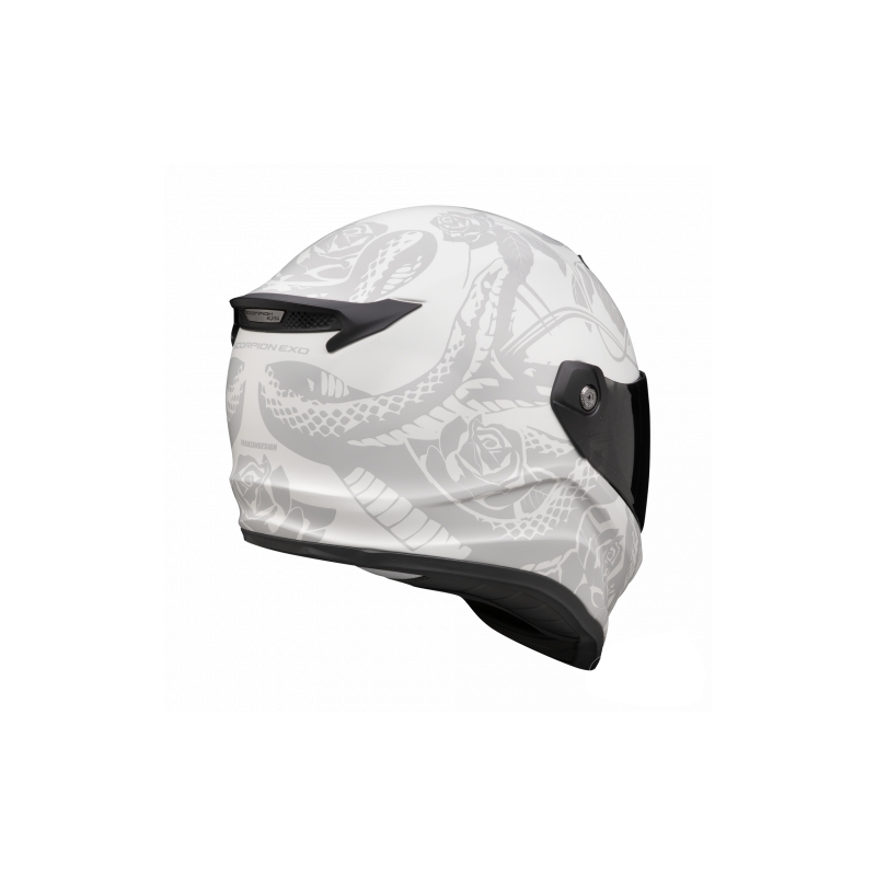 Integralny kask motocyklowy Scorpion Covert FX Dragon matowy szaro-srebrny