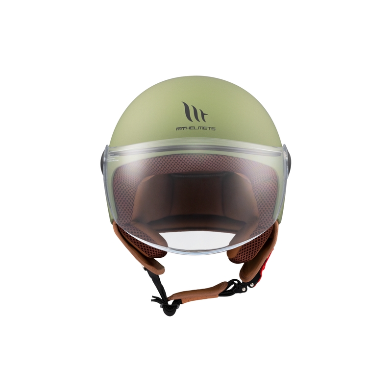 Kask motocyklowy otwarty MT Street S, matowo-zielony