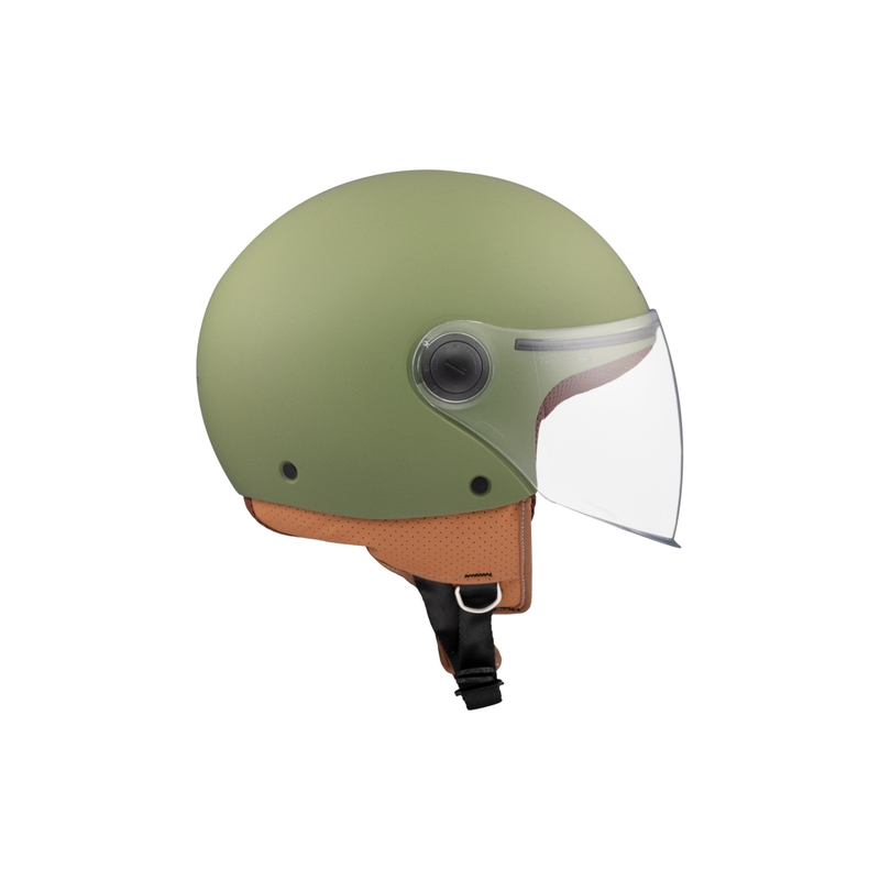Kask motocyklowy otwarty MT Street S, matowo-zielony