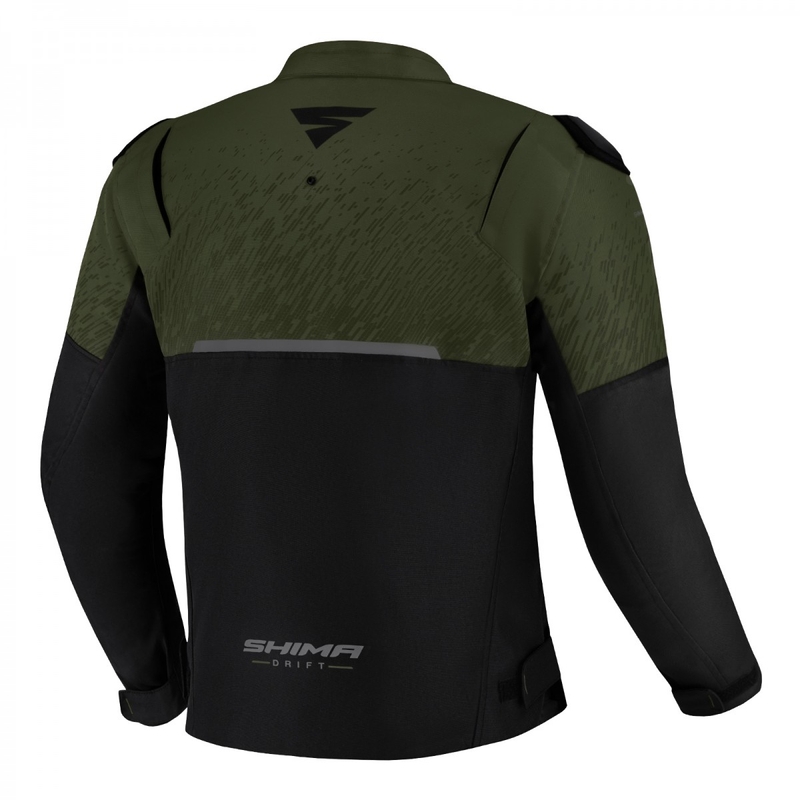 Kurtka motocyklowa Shima Drift khaki-czarny