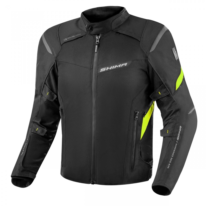 Kurtka motocyklowa Shima Rush 2.0 w kolorze czarno-fluo żółtym