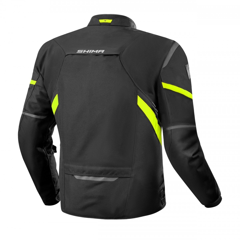 Kurtka motocyklowa Shima Rush 2.0 w kolorze czarno-fluo żółtym