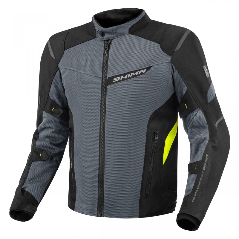 Kurtka motocyklowa Shima Rush Vent 2.0 w kolorze czarno-szaro-fluo żółtym