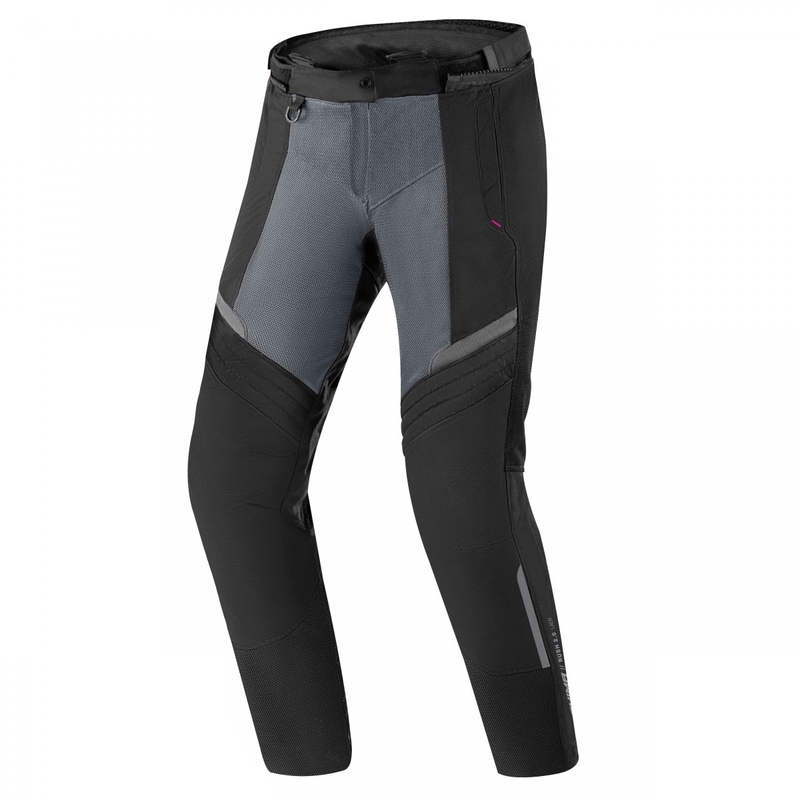 Damskie spodnie motocyklowe Shima Rush Vented 2.0 w kolorze czarno-szarym