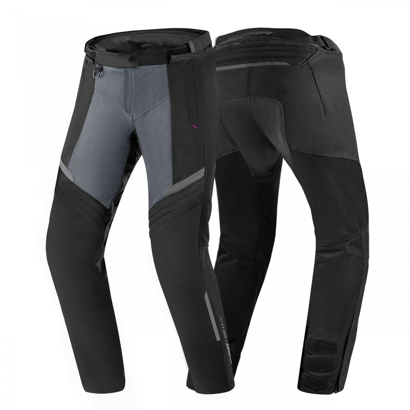Damskie spodnie motocyklowe Shima Rush Vented 2.0 w kolorze czarno-szarym
