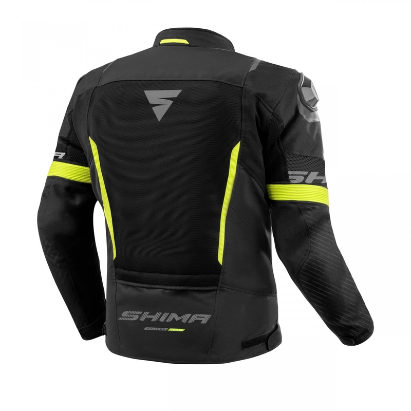 Kurtka motocyklowa Shima Solid 2.0 Vent w kolorze czarno-fluo żółtym