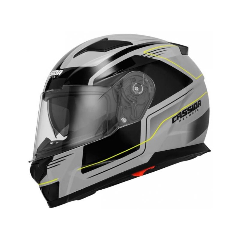 Integralny kask motocyklowy Cassida Apex Fusion szaro-czarno-fluo żółty wyprzedaż