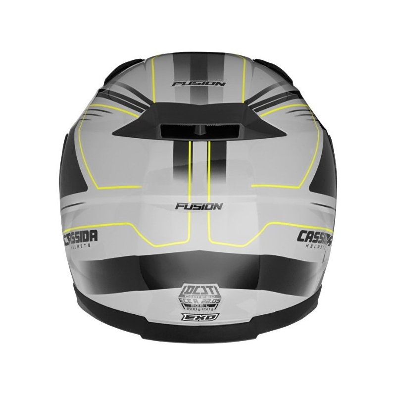 Integralny kask motocyklowy Cassida Apex Fusion szaro-czarno-fluo żółty wyprzedaż