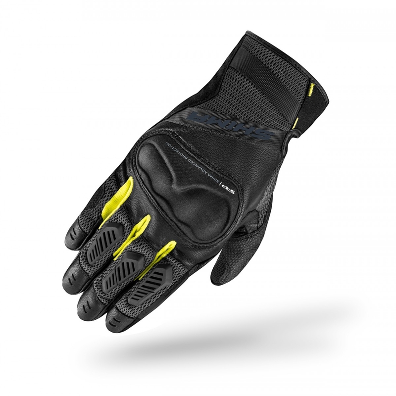 Rękawiczki motocyklowe Shima Hero w kolorze czarno-fluo żółtym